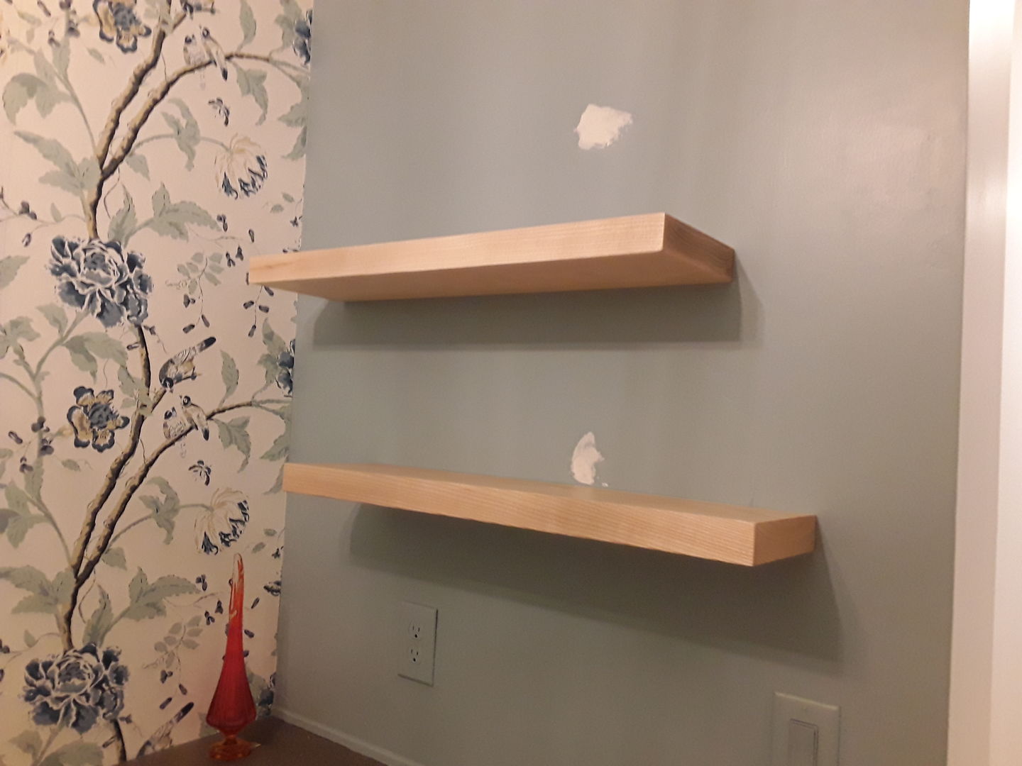 Customer photo review of Ash Floating Shelves