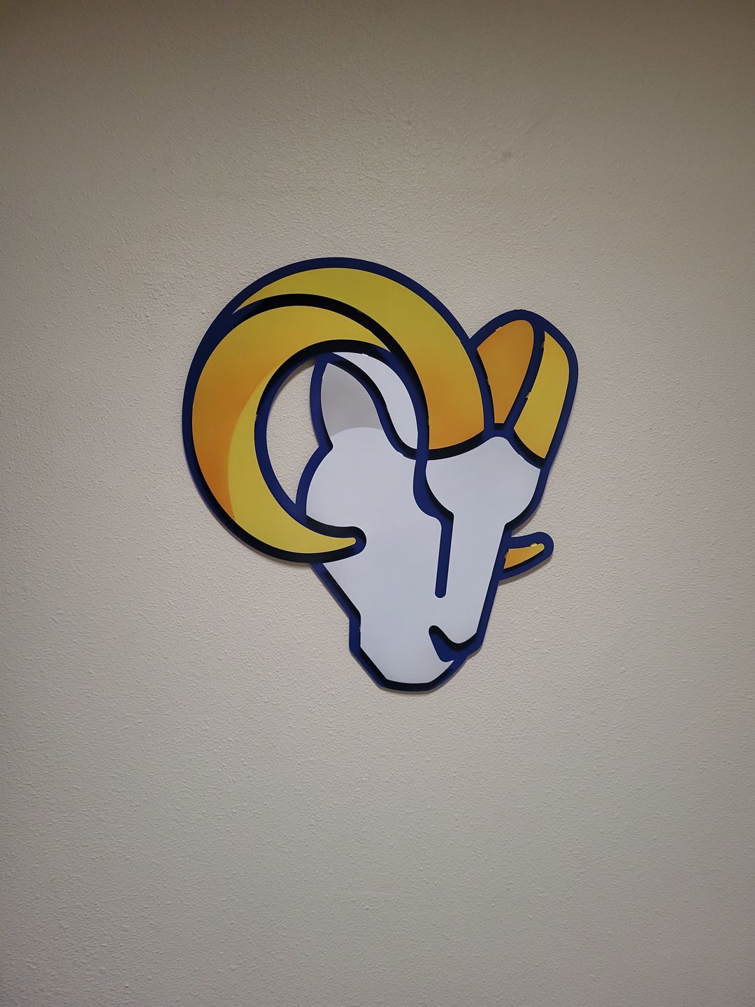 Customer photo review of Los Angeles Rams "RAM" Mascot 3D Vintage Metal Wall Art