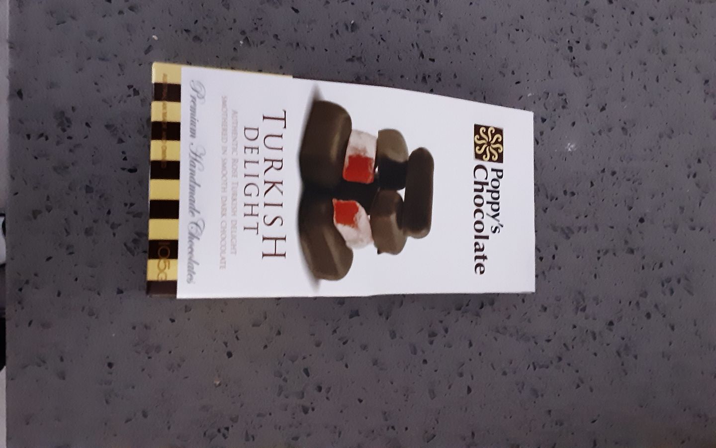 Customer photo review of Chocolate Coated Turkish Delight Dark Chocolate 100g