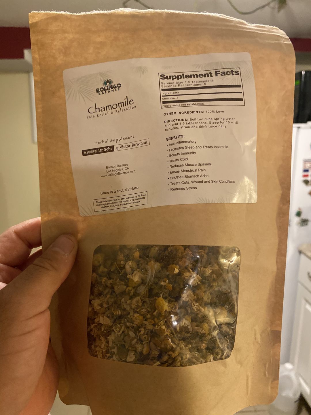 Customer photo review of Raw Chamomile