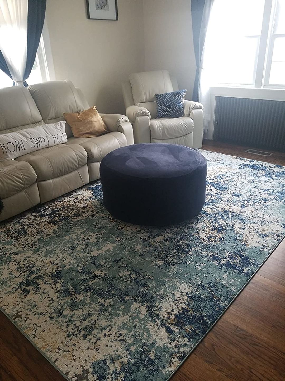 Customer photo review of Round Ottoman Covers
