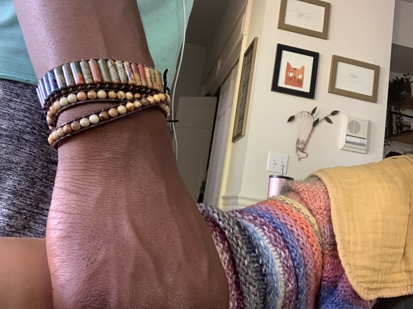 Customer photo review of Men's Warrior Jasper Bracelet
