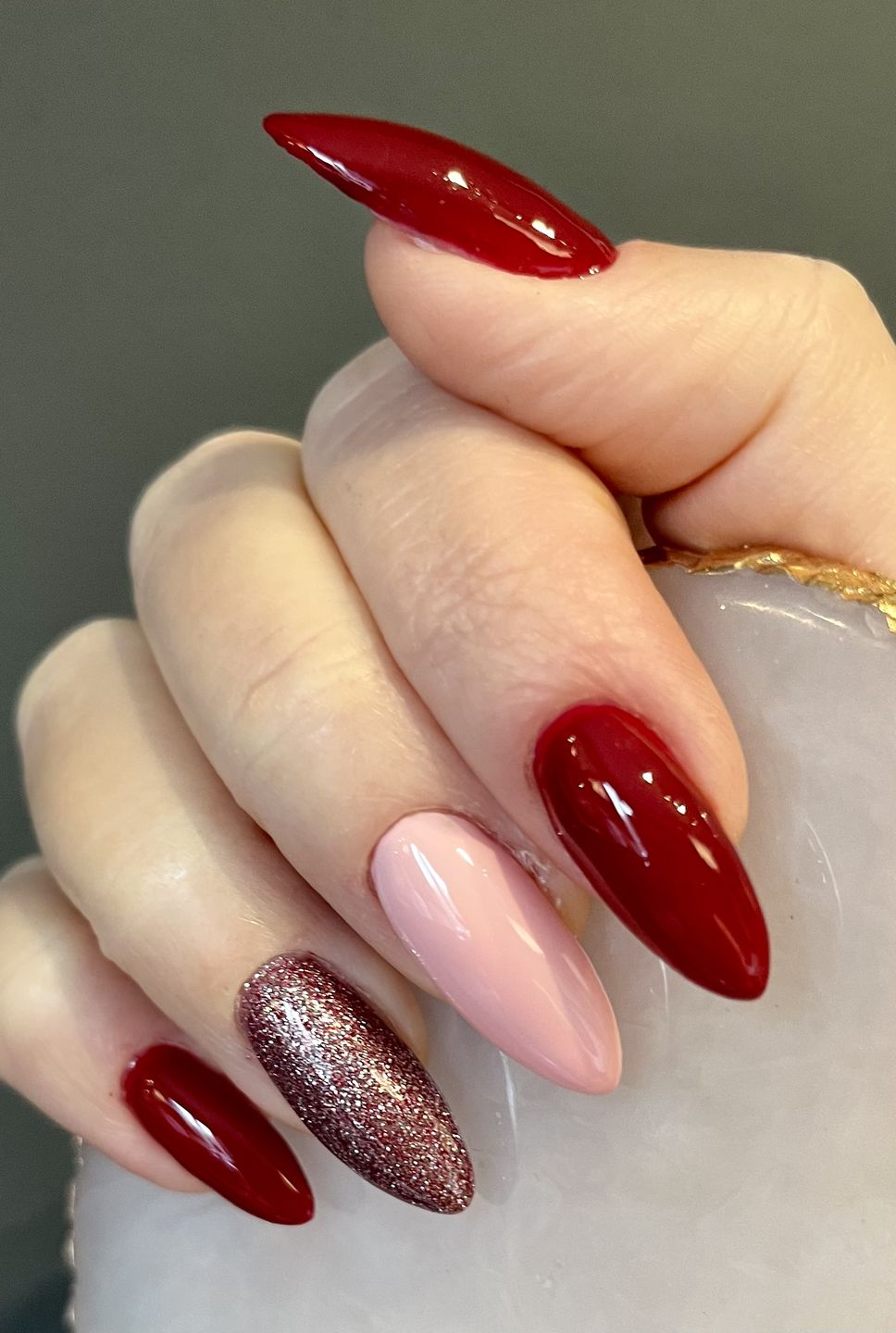 Customer photo review of Semilac 071 Deep red UV Gel Polish 7ml