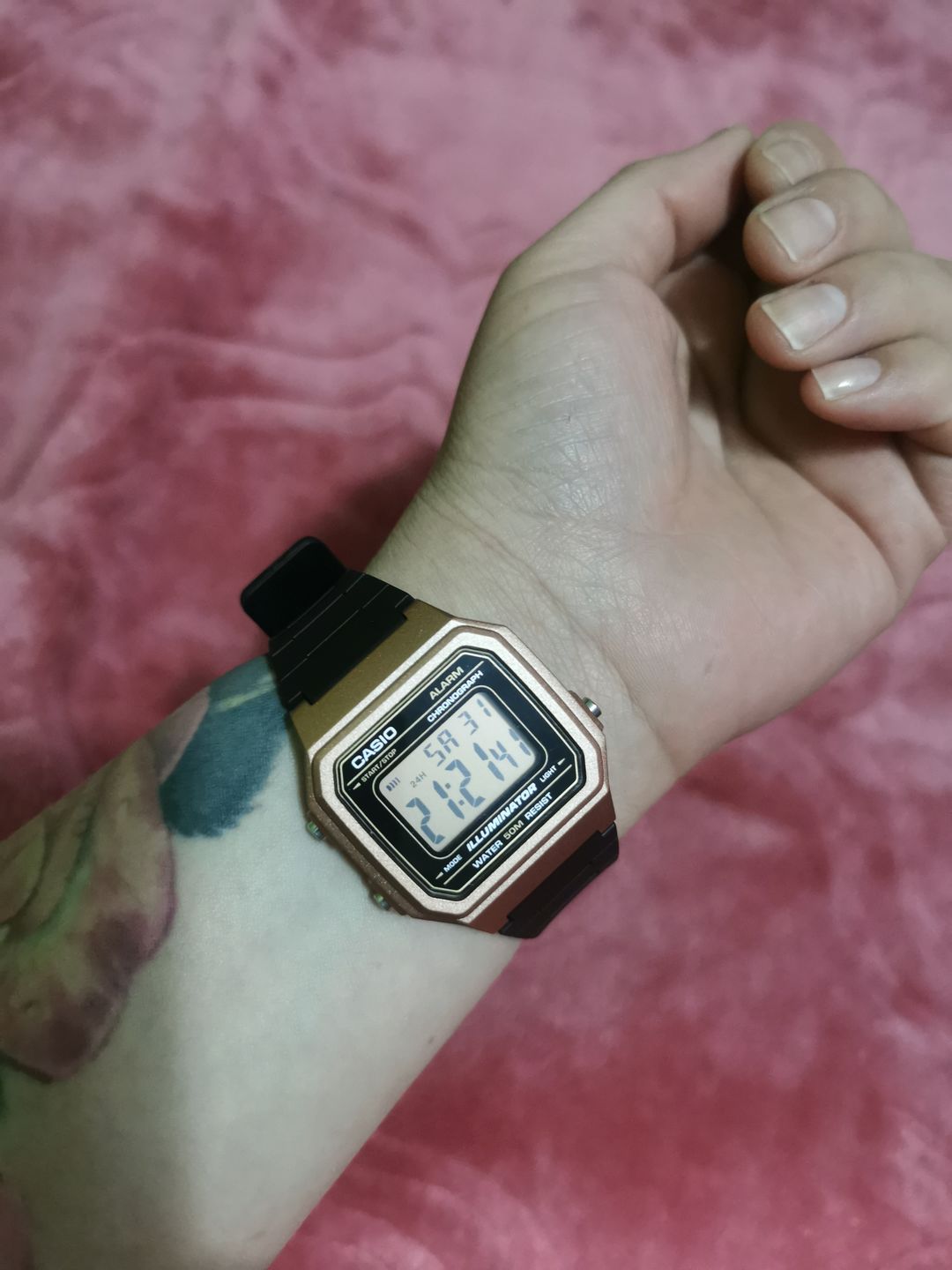 Customer photo review of Reloj Casio Vintage W-217HM-5AVDF Rosado