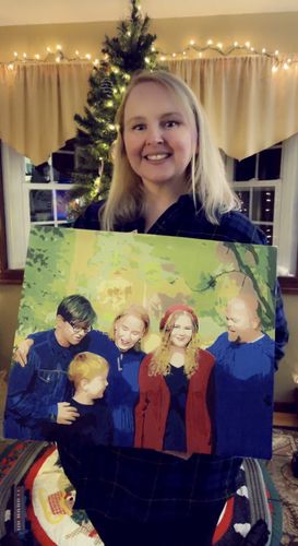 Customer photo review of Custom Paint by Numbers Kit