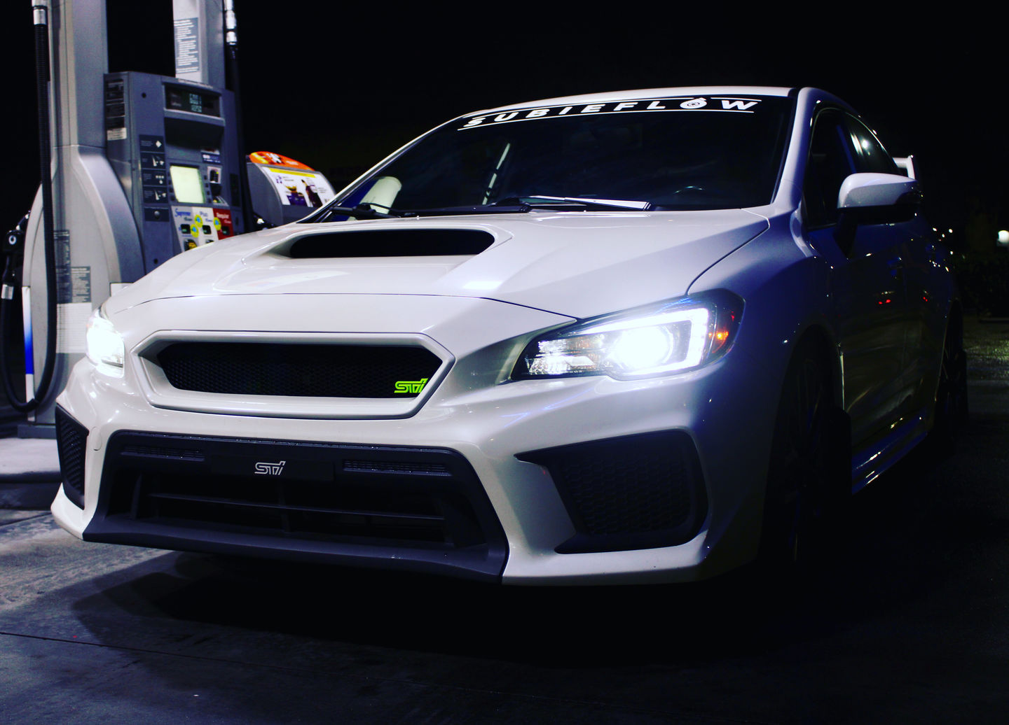 Customer photo review of SubieFlow Windshield Banners