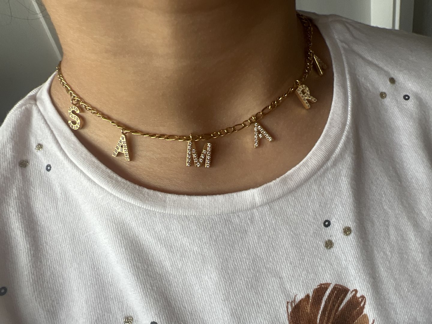 Customer photo review of Namenskette | 18K vergoldet