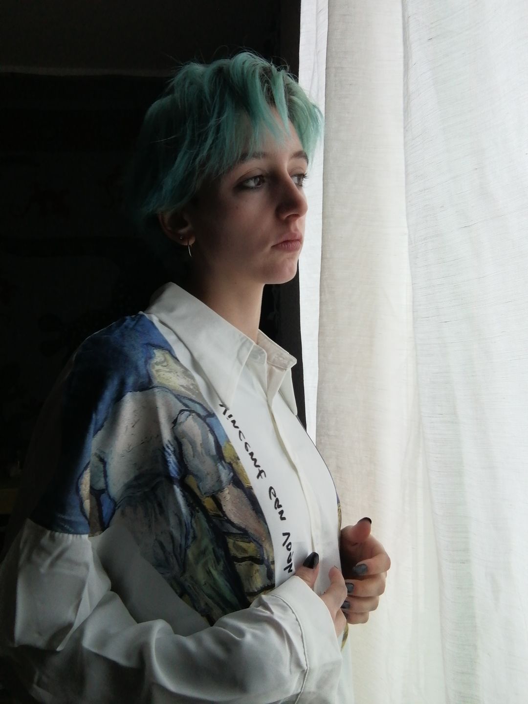 Customer photo review of Van Gogh inspired shirt