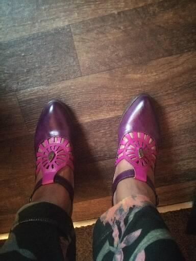 Customer photo review of Retro Leather Grace Adjustable Belt Pumps