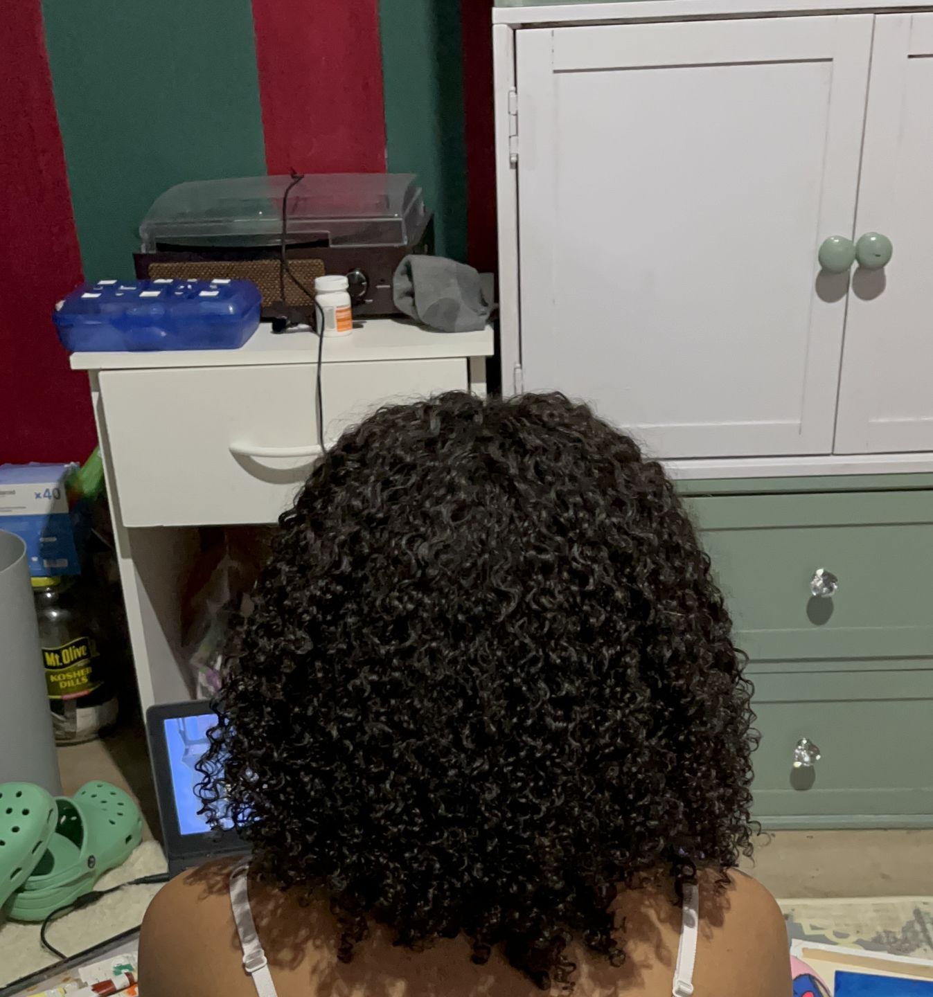 Customer photo review of Ashley Kinky Curly Human Hair Headband Wig