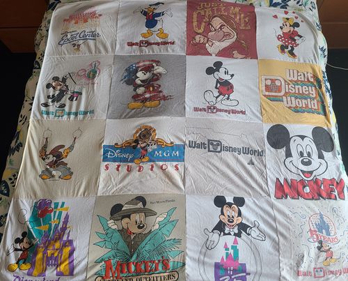 T-shirt quilt with disney, animation themes by Matt from NY