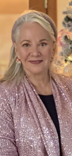 Customer photo review of MAUVE FAUX SHEARLING ALICE HEADBAND
