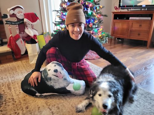 Customer photo review of Create A Custom Animal Pillow