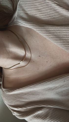 Customer photo review of Sleeky Halskette | 18K vergoldet