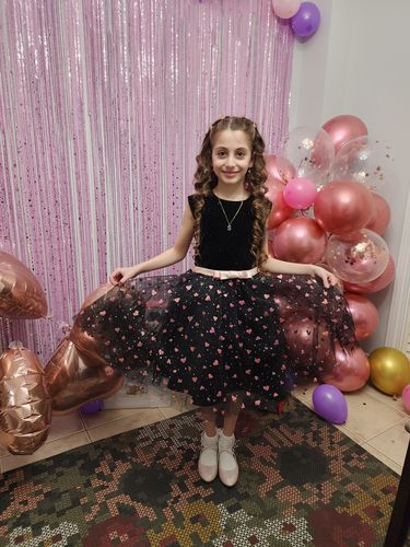 Customer photo review of Baby Girl Christmas Dress Sequins Puffy Birthday Dress