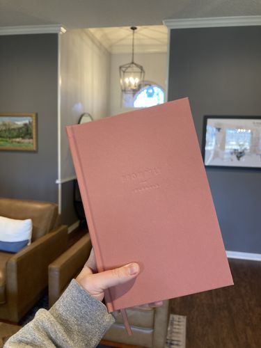 Customer photo review of Childhood History Journal - Sand Linen