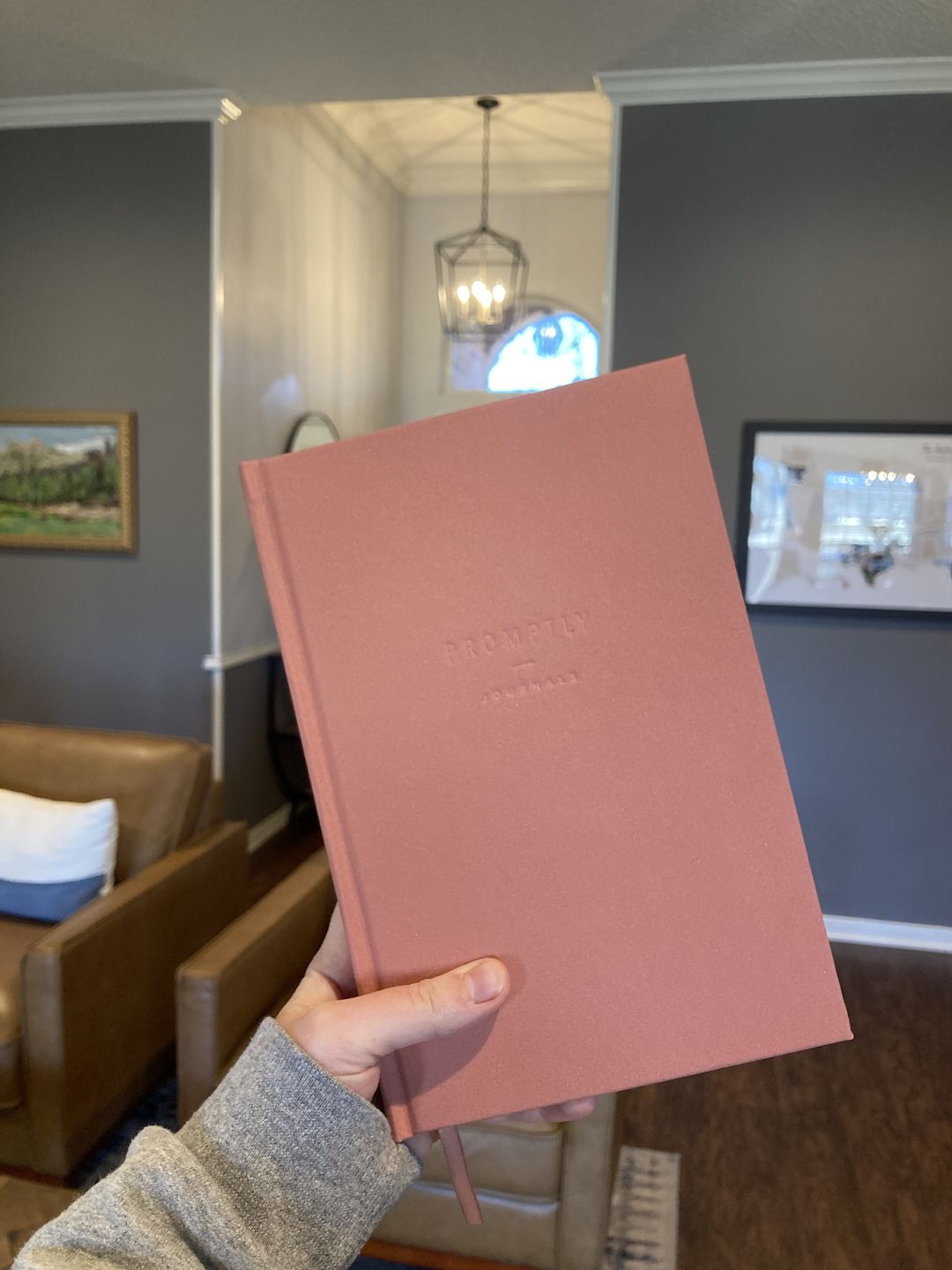 Customer photo review of Childhood History Journal - Sand Linen