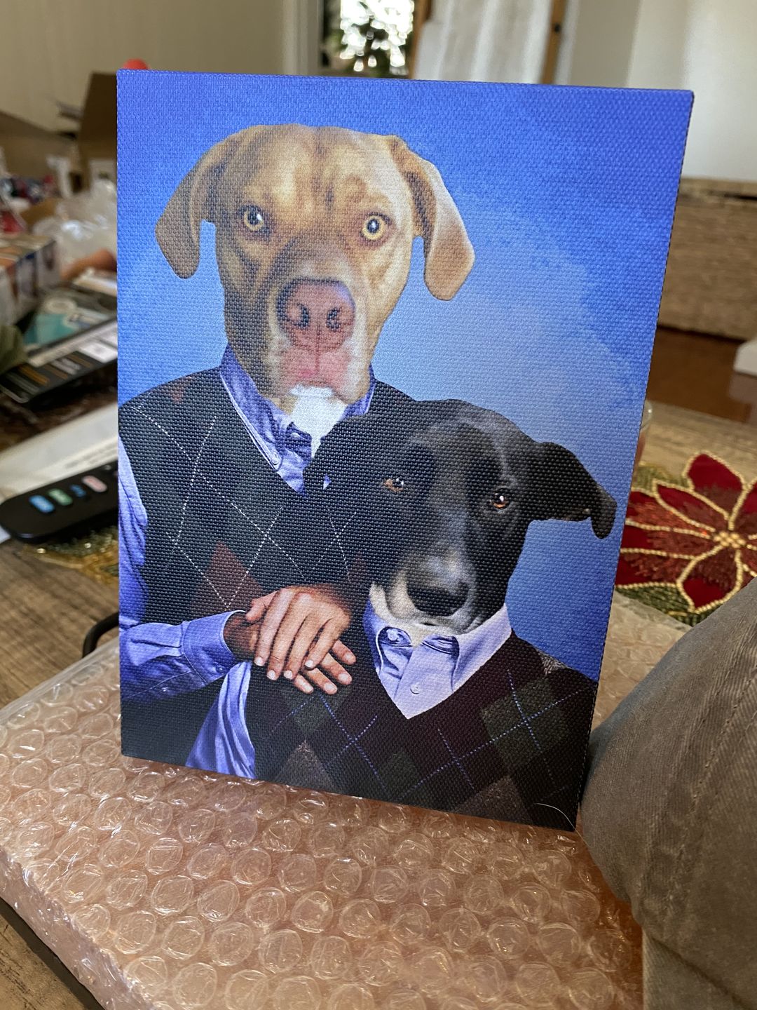 Customer photo review of Custom Pet Art Socks