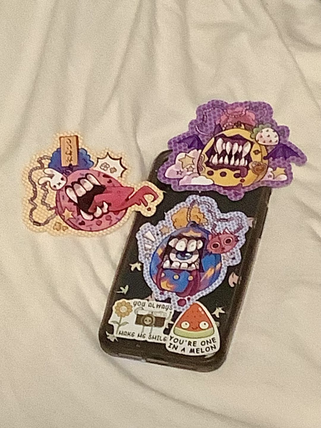 Customer photo review of Harajuku Virtual Pet Stickers!