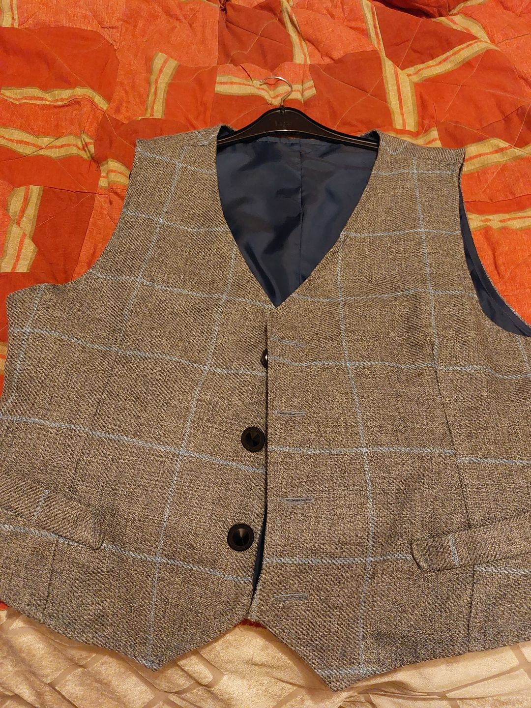 Customer photo review of Large Checkered Wool Touch Fabric
