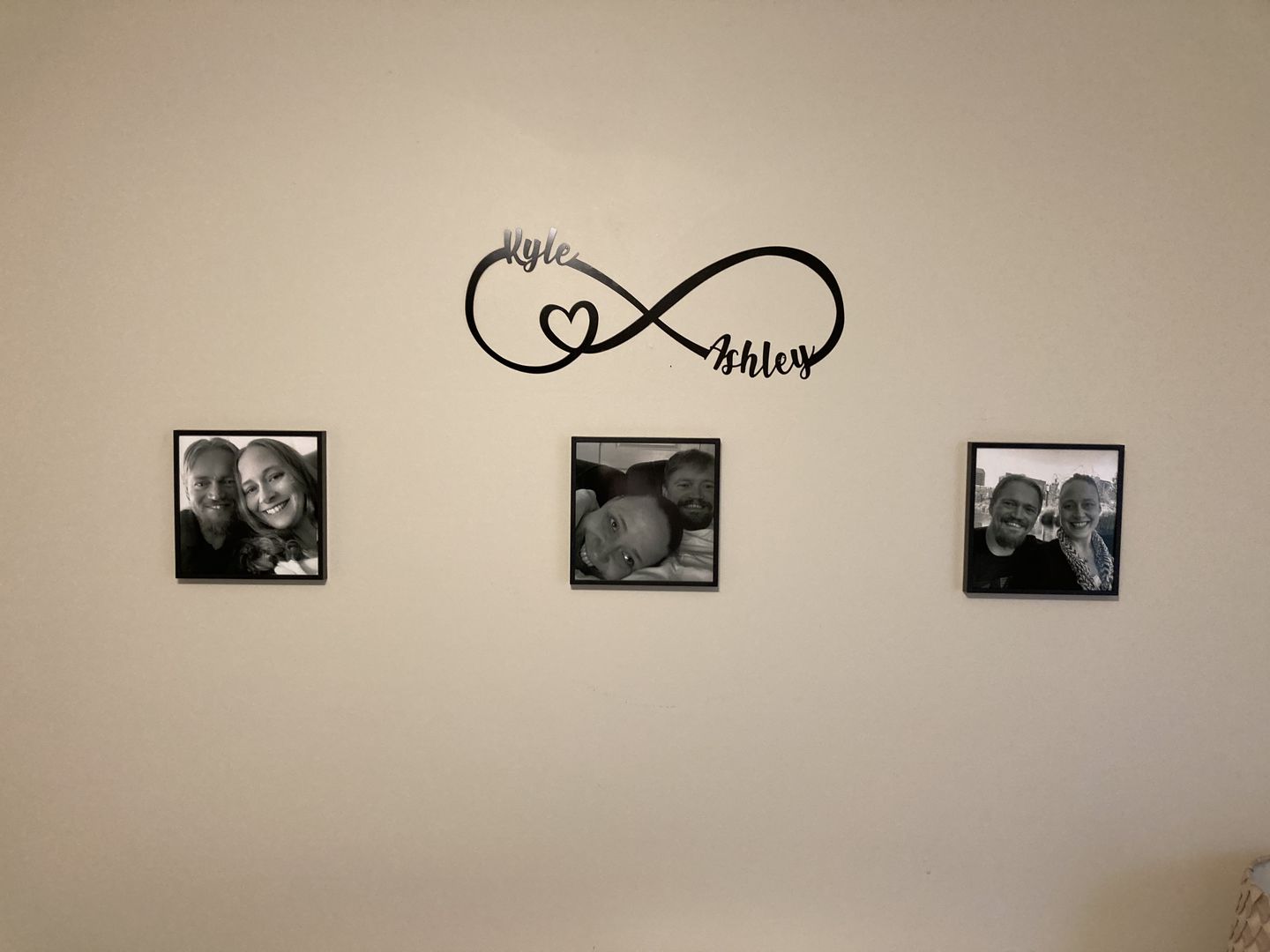Customer photo review of Infinity Sign- bedroom wall decor for couples, anniversary and wedding, eternity symbol