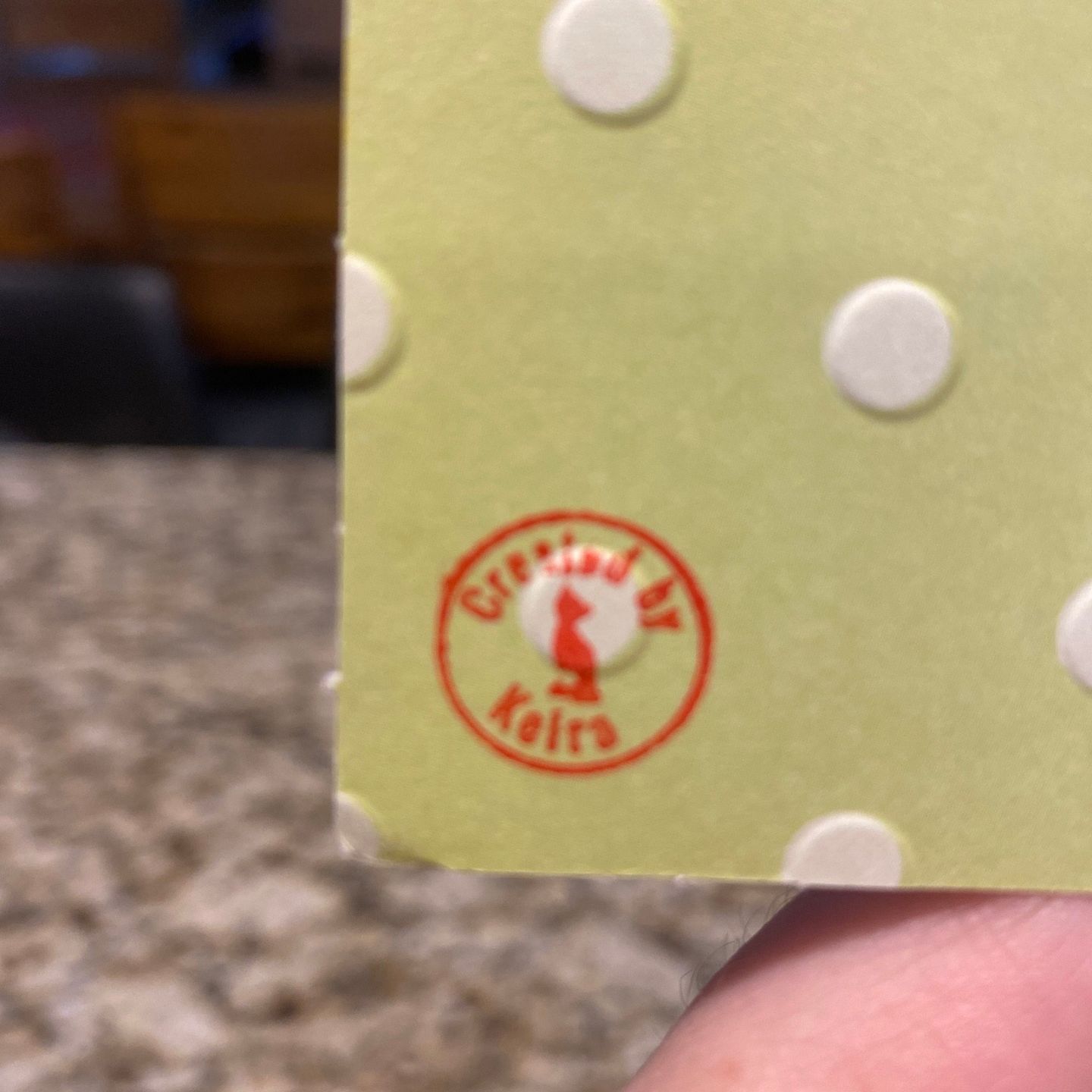 Customer photo review of Small Wood Stamp
