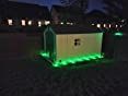 Customer photo review of TSUN Black Shell Green Solar Deck Lights 8/16-Pack