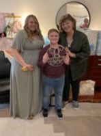 Customer photo review of 12" Circle Monogram With Name -  Monogram Last Name Signs for Home