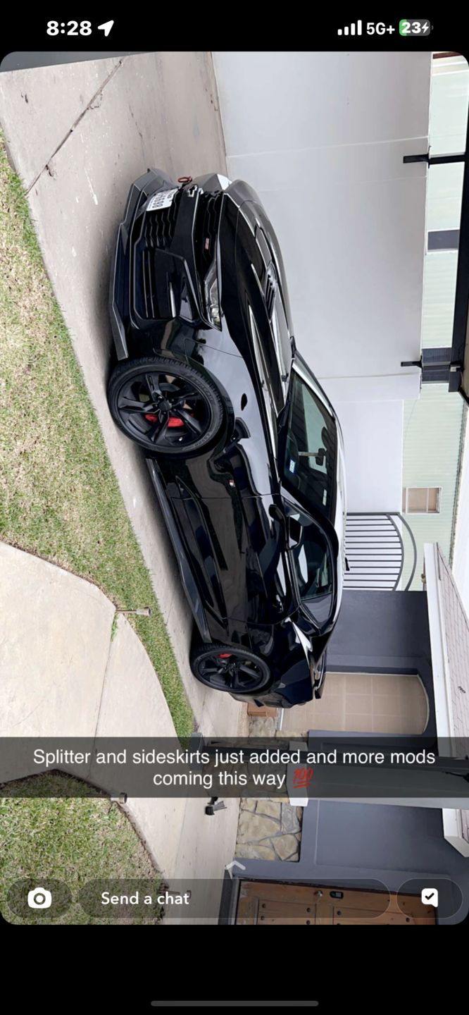 Customer photo review of Camaro ZL1 Conversion Front Splitter & Side Skirts