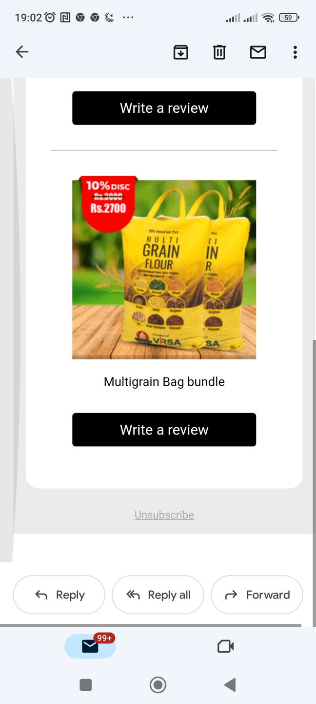 Customer photo review of Virsa Multigrain Flour -5kg