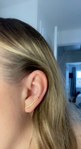Customer photo review of Wave Climber Earrings