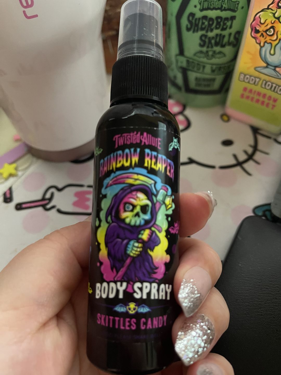Customer photo review of Rainbow Reaper Body Spray