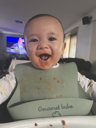 Customer photo review of Gourmet Bubs 8 Piece Feeding Set - Sage