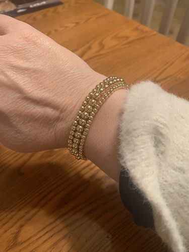 Customer photo review of juno bracelet triple stack (3+4+5mm)