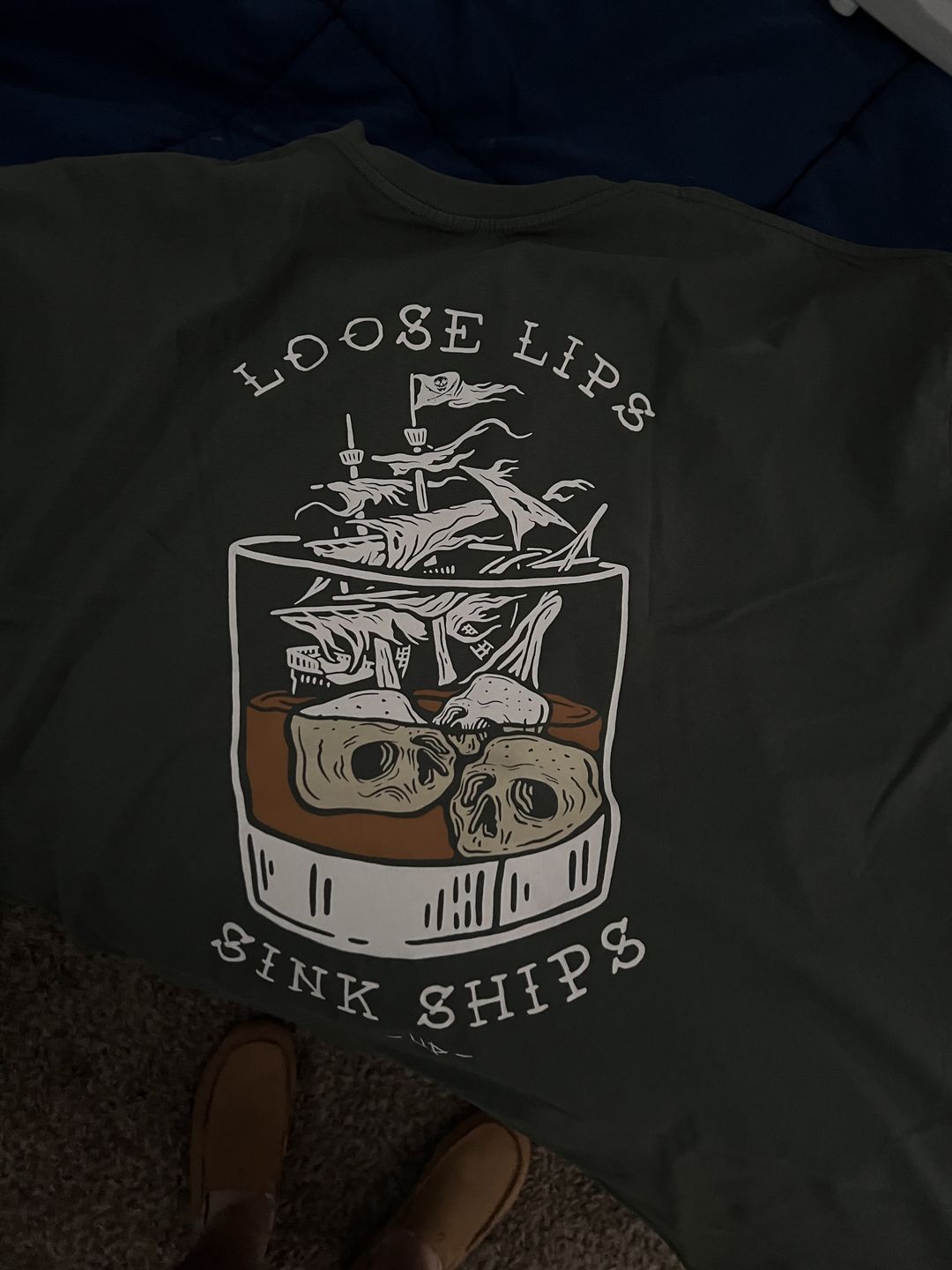 Customer photo review of Loose Lips Tee - Cypress