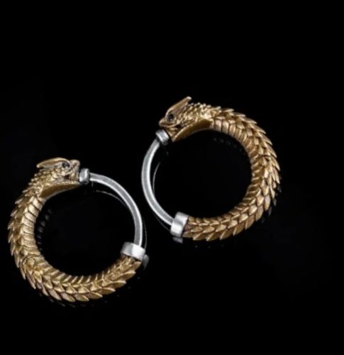 Customer photo review of Ouroboros Earrings