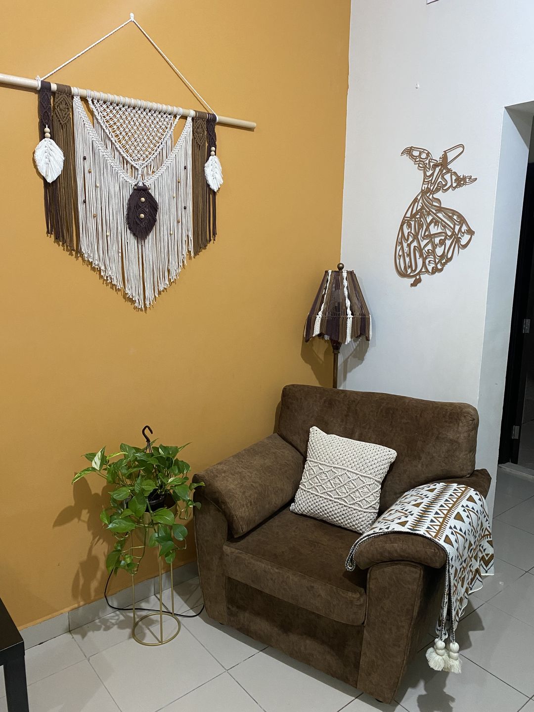 Customer photo review of Whirling Dervish Metal Islamic Wall Art