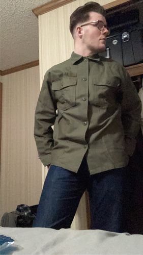 Customer photo review of Vietnam War US Army OG-107 Fatigue Utility Shirt - Plain