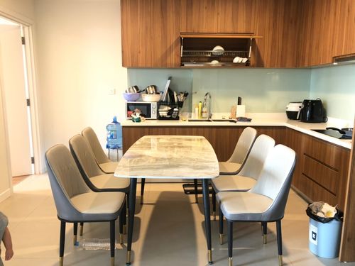 Customer photo review of Bàn ăn mặt đá Ceramic, chân sắt sơn tĩnh điện - CLASSIC