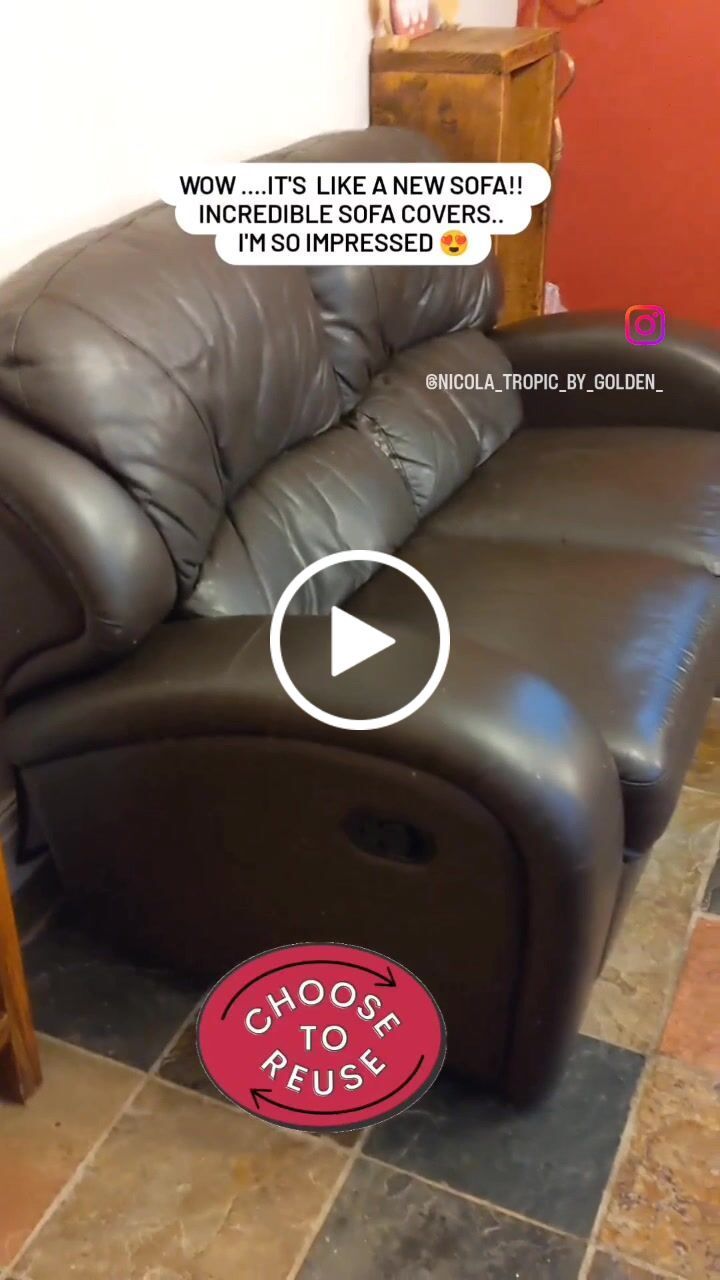 Customer video review of 2 Seater Recliner Sofa Cover - Choco, Microfibra