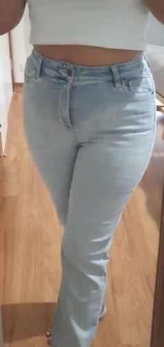 Customer photo review of Impact High Waist T4X Straight Leg Jeans - Vintage Blue