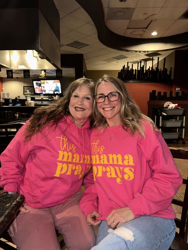 Customer photo review of This Mama Prays Hoodie