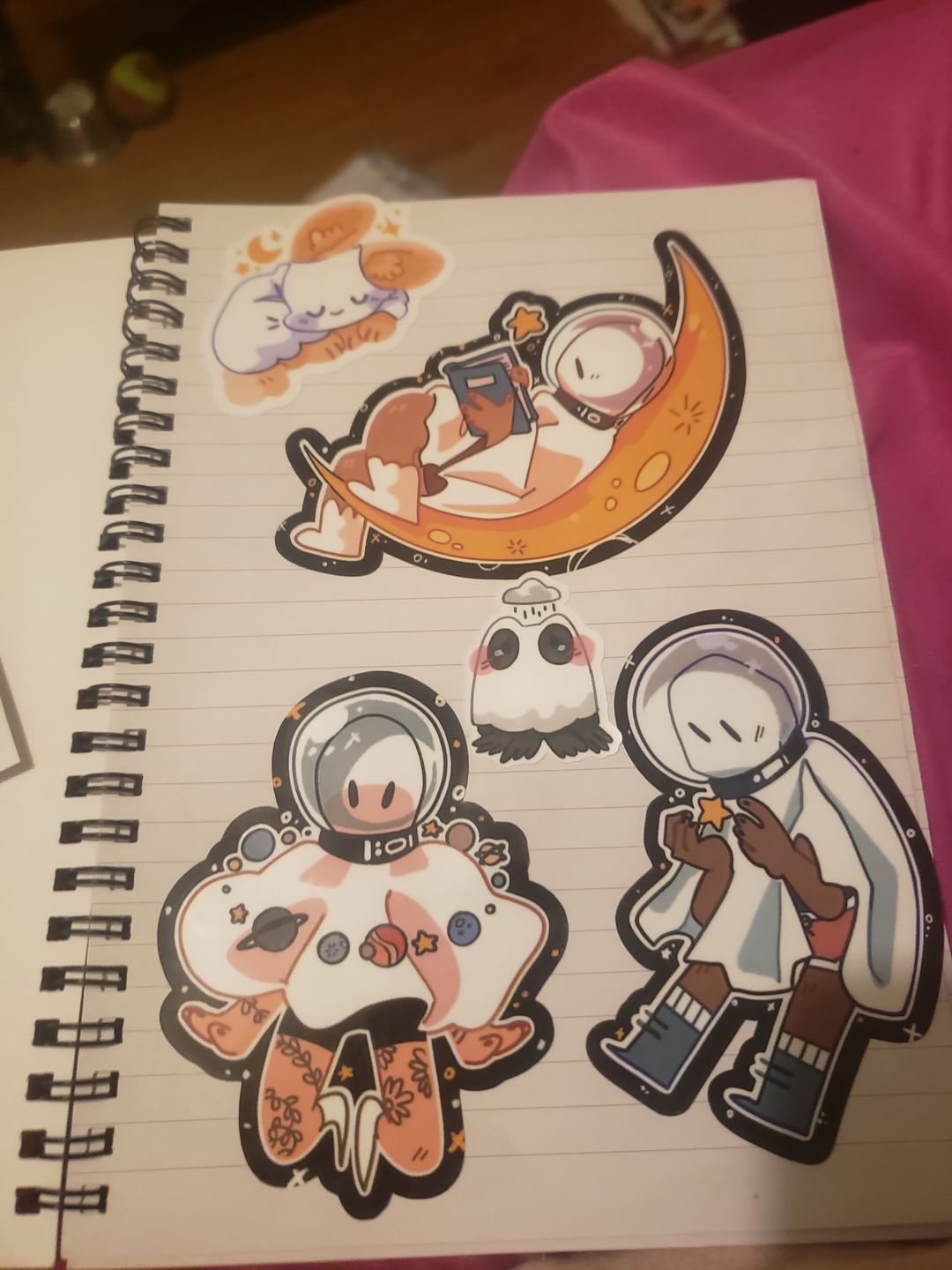 Customer photo review of Cute Space Ghost Stickers! : V5