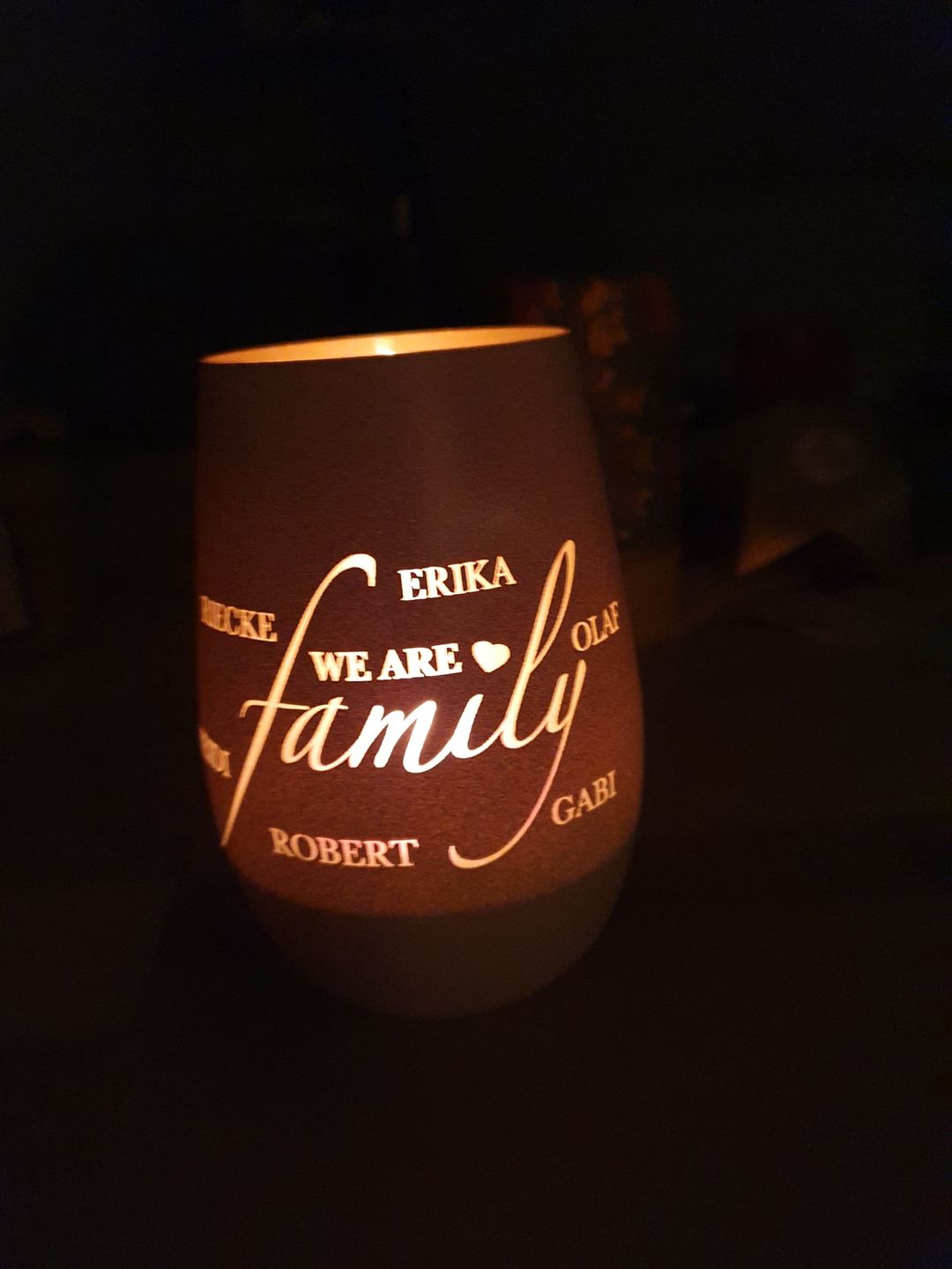 Customer photo review of Familie ist... - Familien-Windlicht