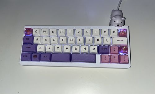 Customer photo review of IDOBAO PBT Dye-sublimation Customized Keycaps Kit for 40% Layout MX Mechanical Keyboard