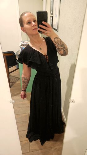 Customer photo review of Mythical Goddess Gown in Black