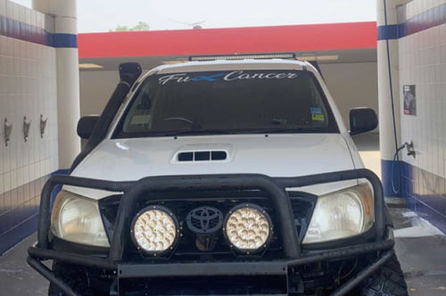 Customer photo review of Fuck Cancer Banner
