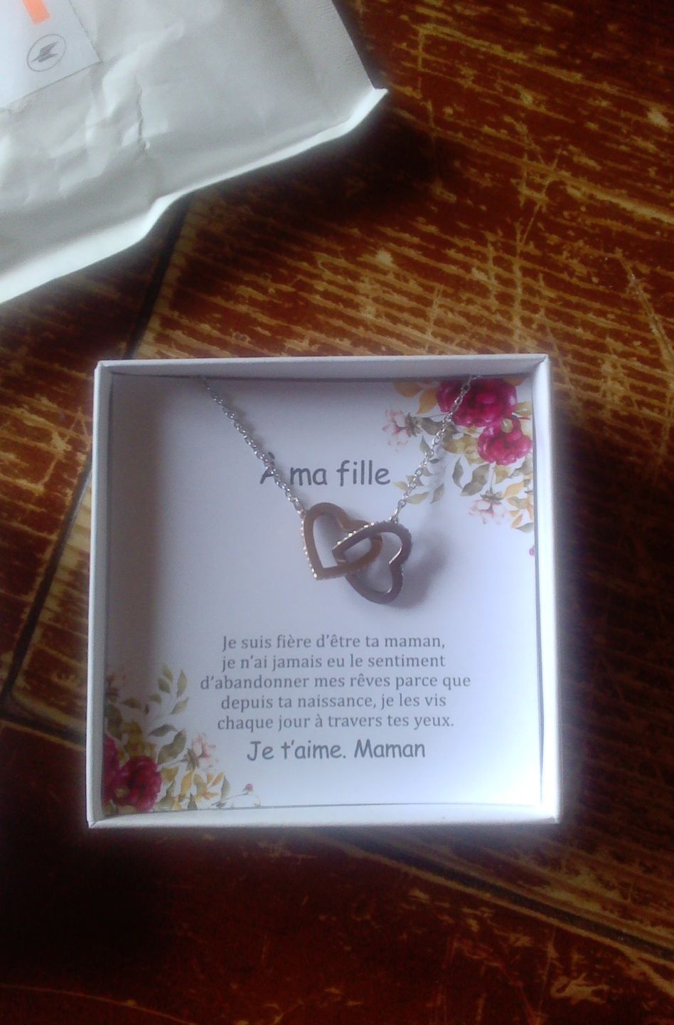 Customer photo review of LINKY • Collier Mère-Fille Double Cœur