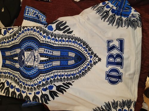 Customer photo review of Fraternity TShirt - Phi Beta Sigma Dashiki TShirt