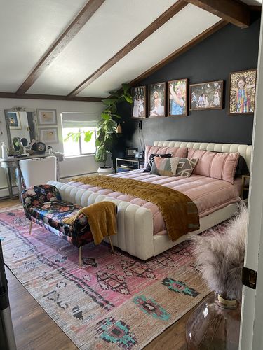 Customer photo review of Vintage Chaima Tribal Rose Rug